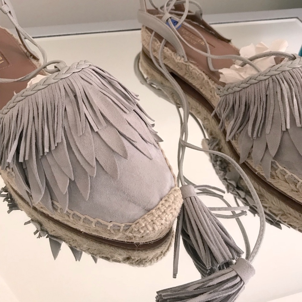 NWOT Aquazzura Fringe Sandal - Picture 5 of 8